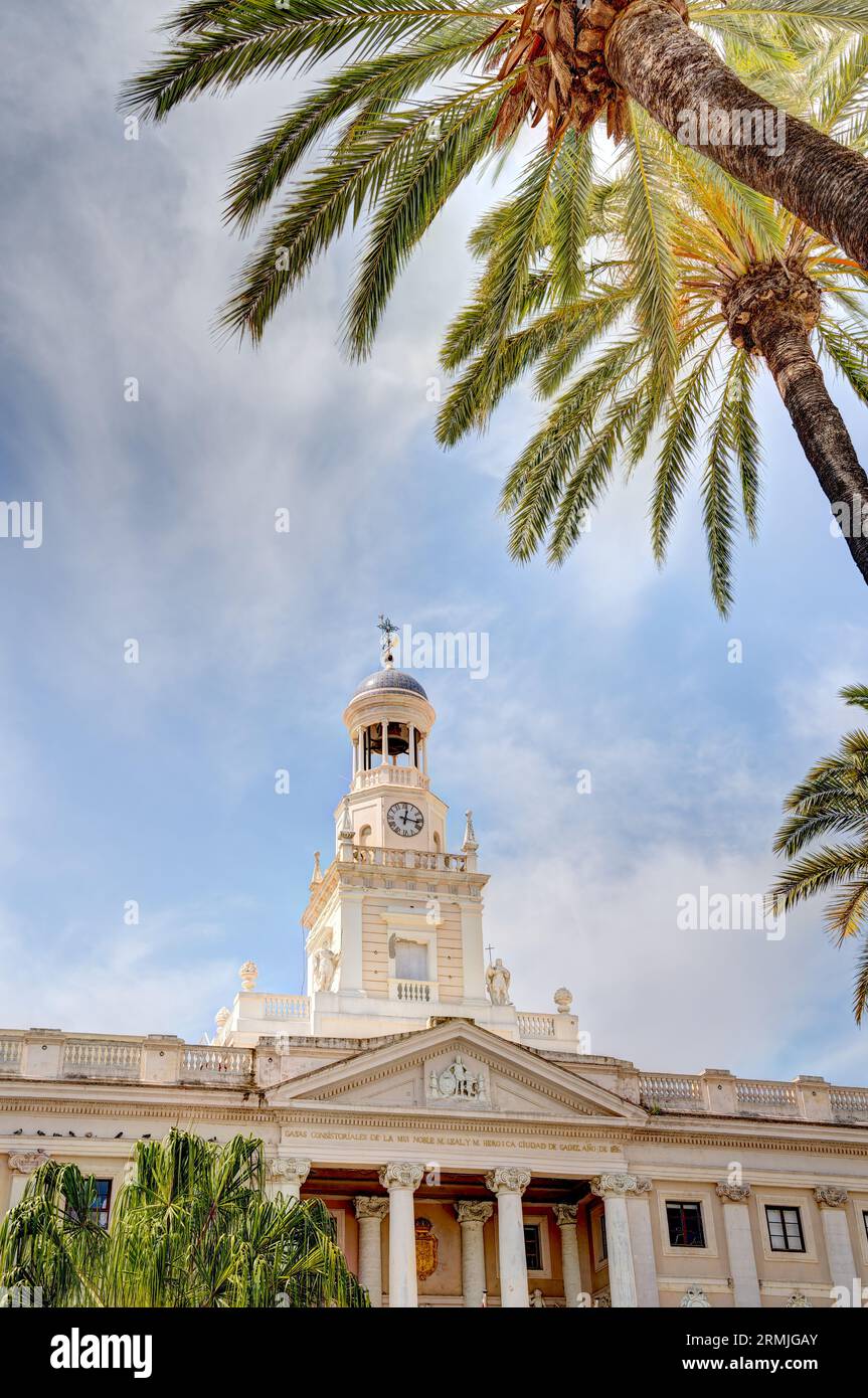 Cadiz Landmarks, Spanien Stockfoto