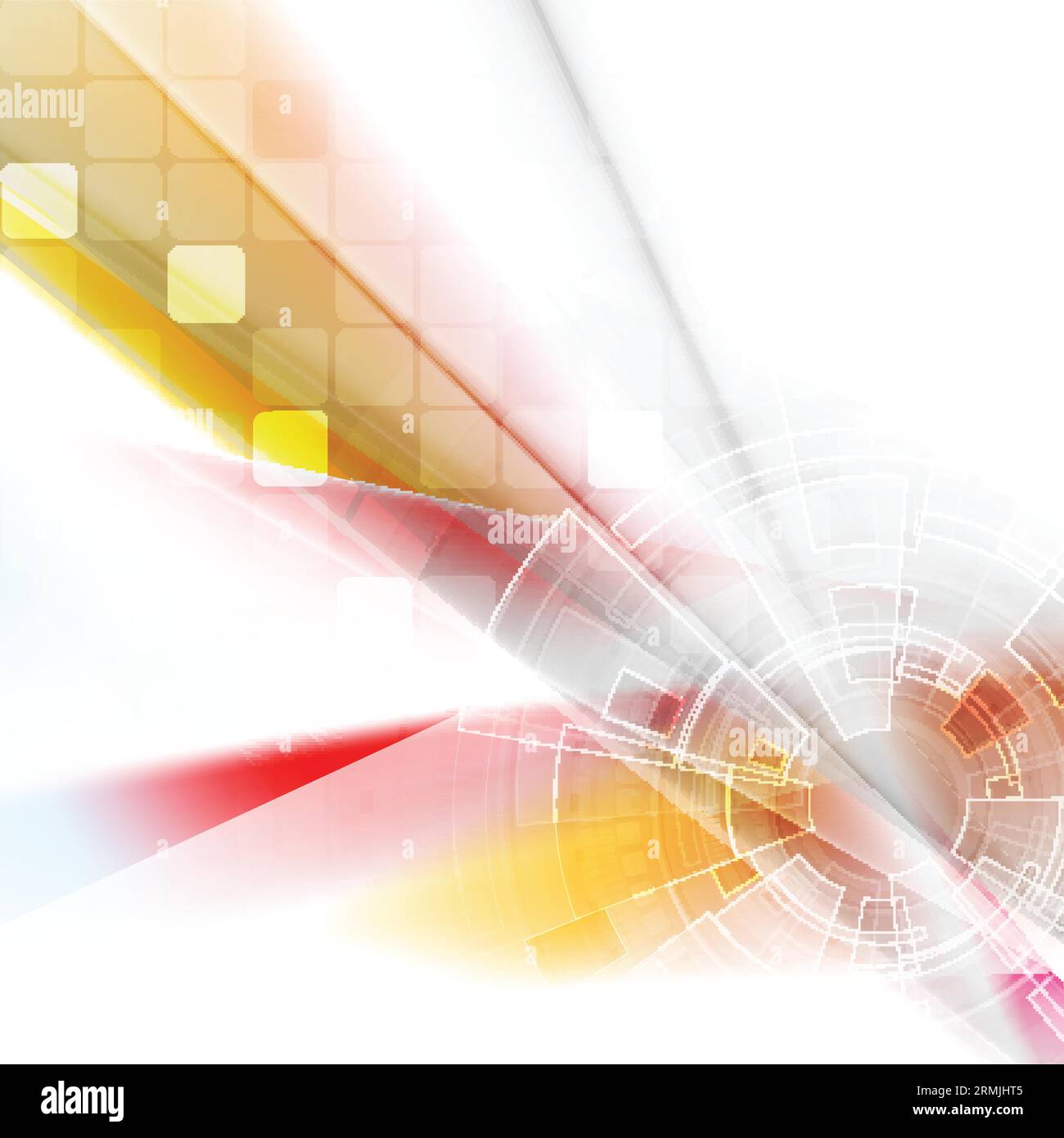 Bunte Technologie HUD Gear abstrakter Hintergrund. Vektordesign Stock Vektor