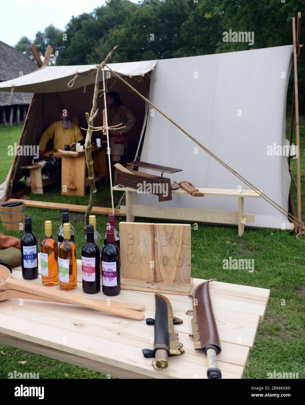 Das Trelleborgs Viking Festival in Slagelse, Neuseeland, Dänemark. Stockfoto