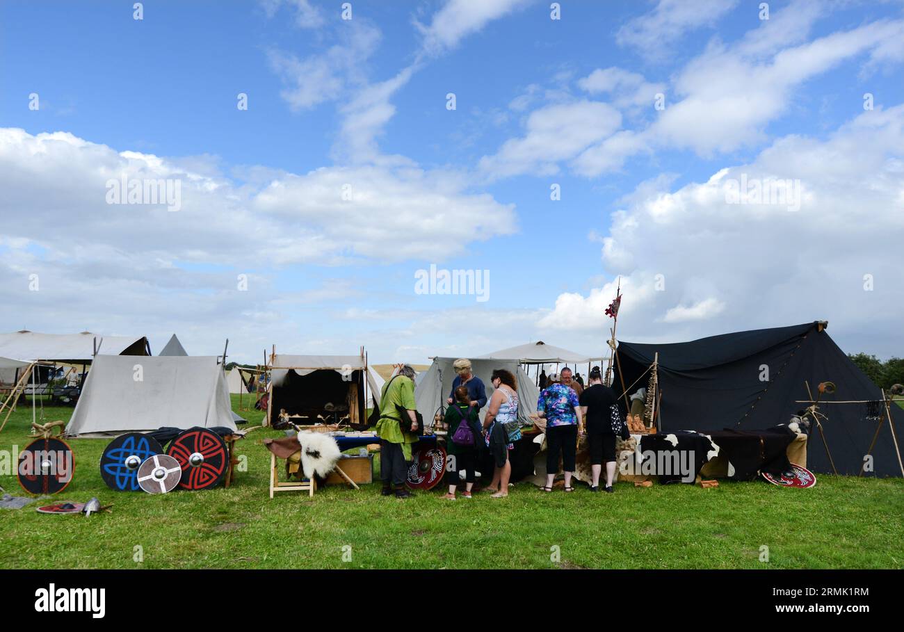 Das Trelleborgs Viking Festival in Slagelse, Neuseeland, Dänemark. Stockfoto