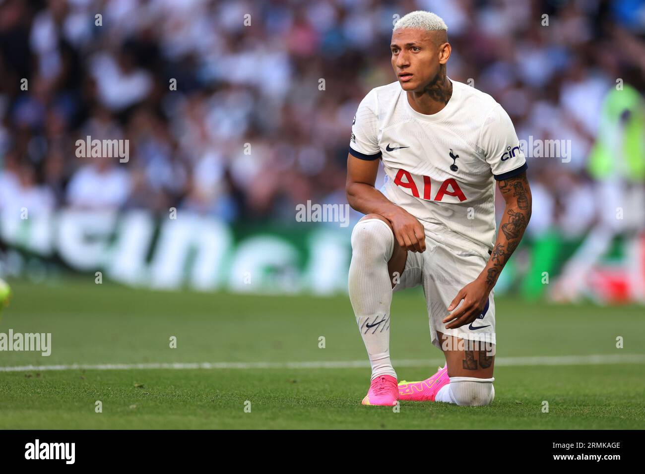 Richarlison of Tottenham Hotspur - Tottenham Hotspur / Manchester United, Premier League, Tottenham Hotspur Stadium, London, UK - 19. August 2023 nur redaktionelle Verwendung - es gelten Einschränkungen für DataCo Stockfoto