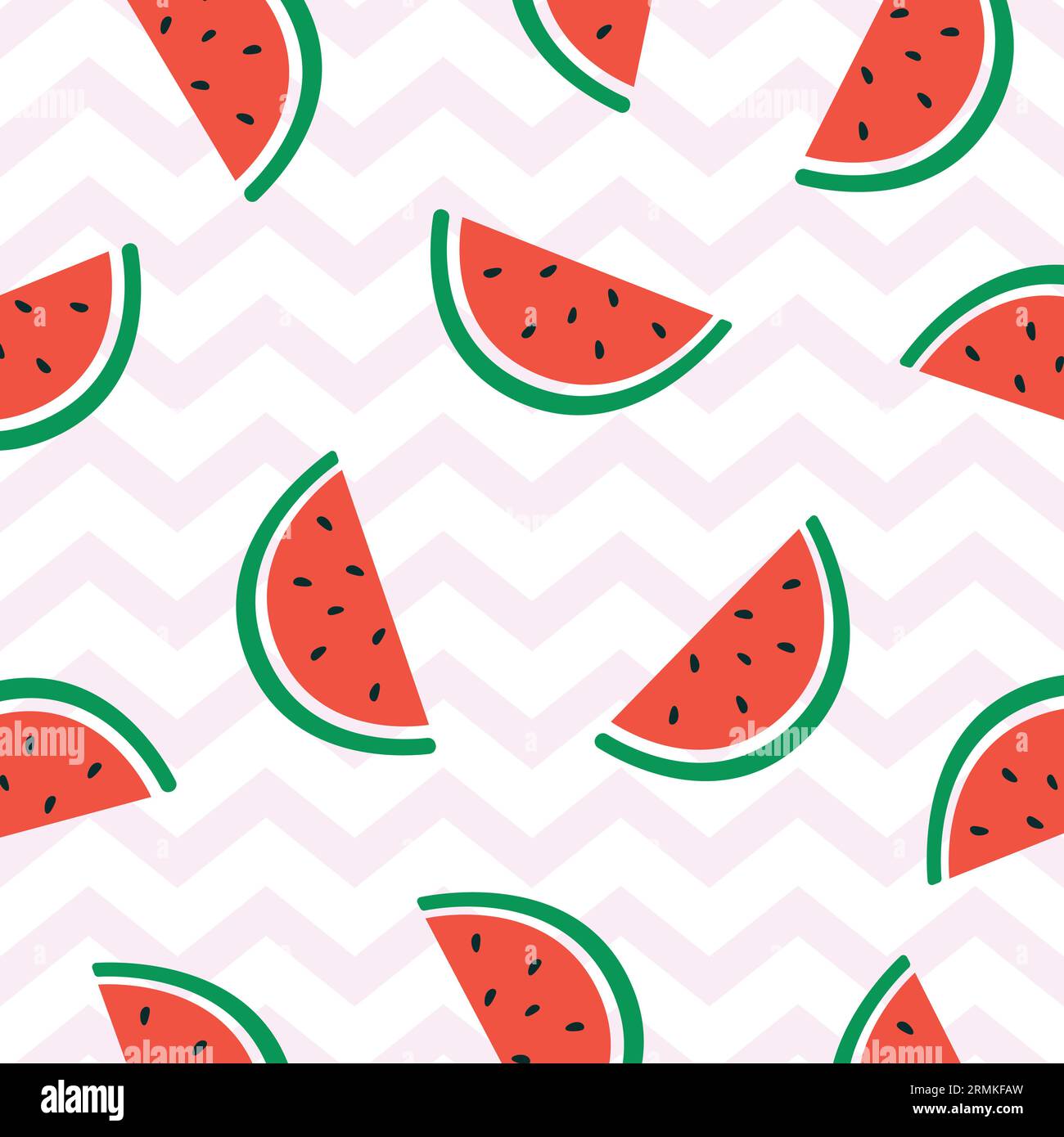 Wassermelonen-Schnittmuster. Wassermelonen-Vektor-Illustration. Frisches Muster Aus Sommerfrüchten Stock Vektor