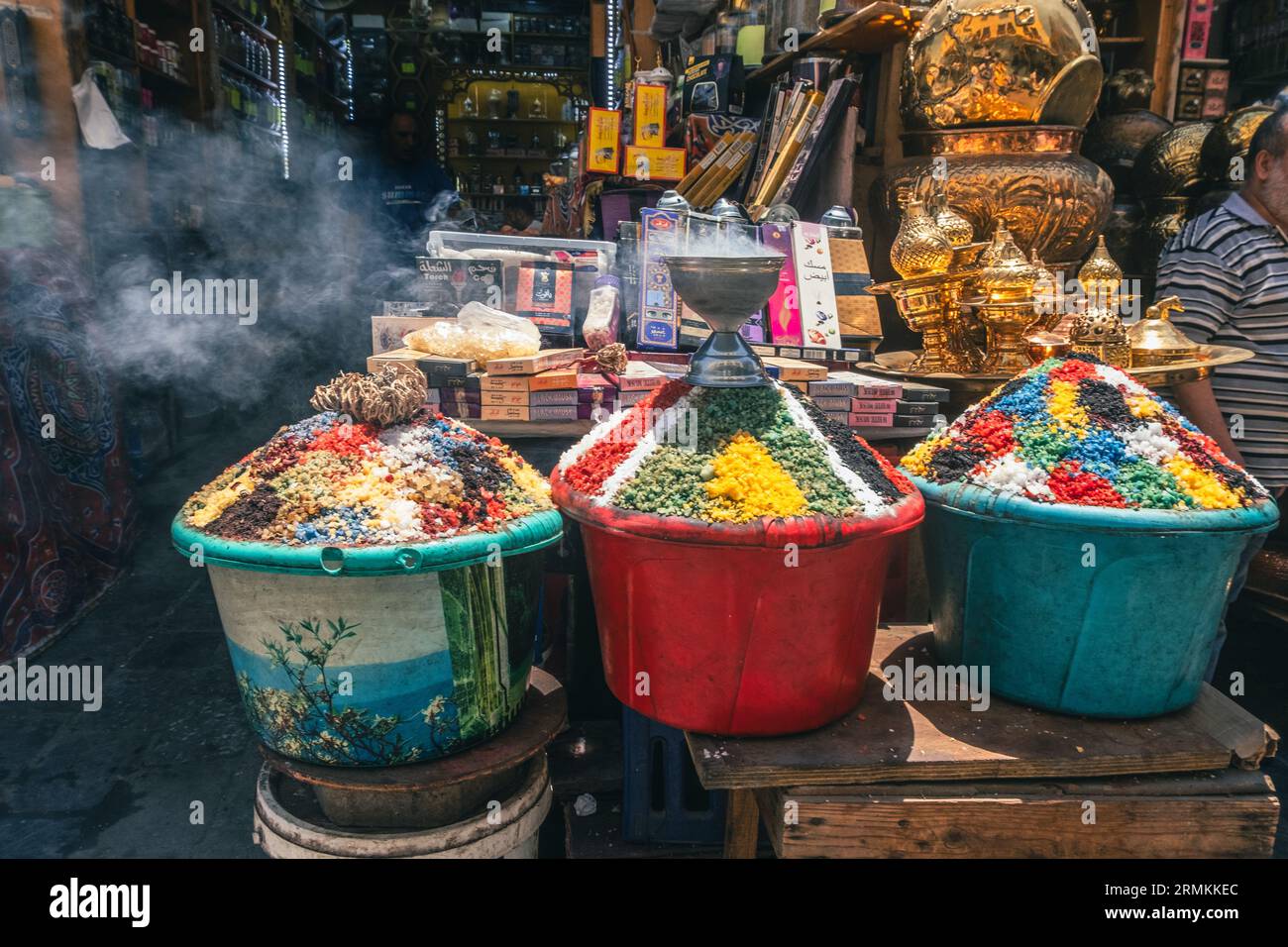 Ägypten Summer Travel Marketplace Magic: Fesselnder Souk im Herzen von Kairo Stockfoto