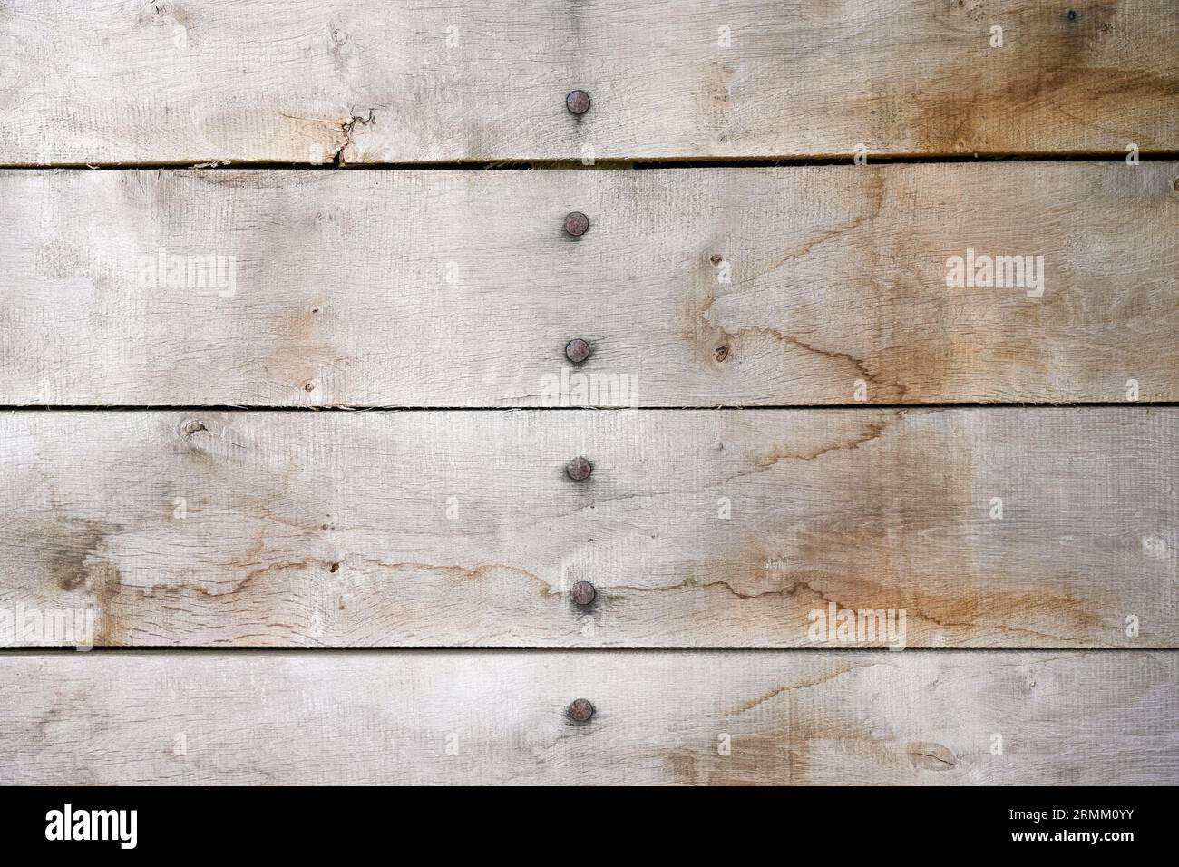 Rustikaler grauer Holzhintergrund. Holzpaneele. Stockfoto