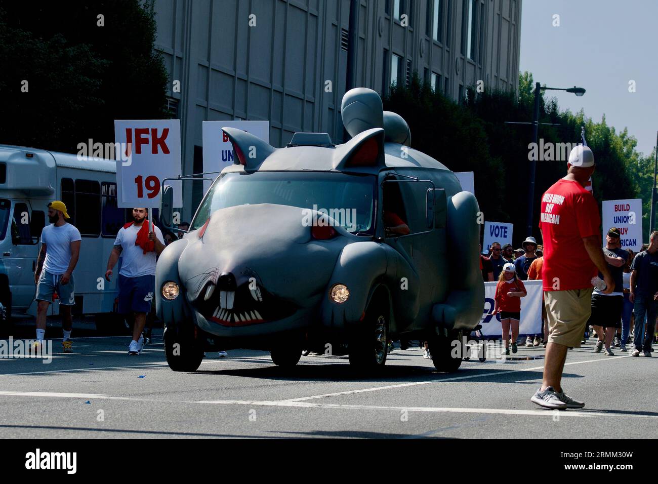 Szene aus der jährlichen Labor Day Parade entlang der Delaware Avenue in Philadelphia, PA, USA am 3. September 2018. Stockfoto