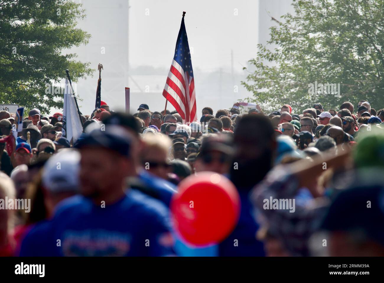 Tausende nehmen am 3. September 2018 an der jährlichen Labor Day Parade entlang der Delaware Avenue in Philadelphia, PA, USA, Teil. Stockfoto