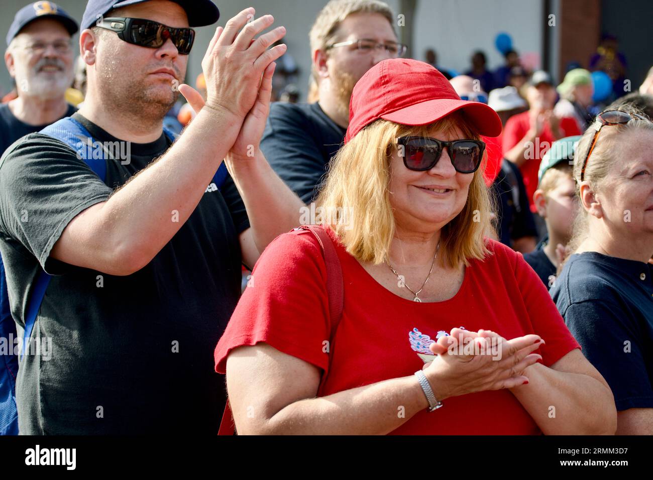 Szene aus der jährlichen Labor Day Parade entlang der Delaware Avenue in Philadelphia, PA, USA am 3. September 2018. Stockfoto