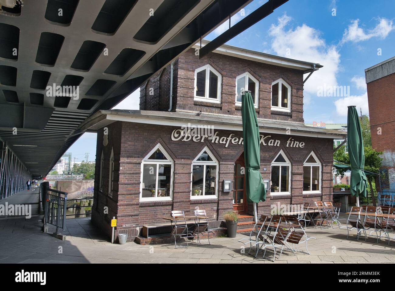 Deutschland, Deutschland, Hamburg, Bruecke, Bridge, Restaurant, Gaststaette, Pub, Oberhafen Kantine, Kantine, Stockfoto