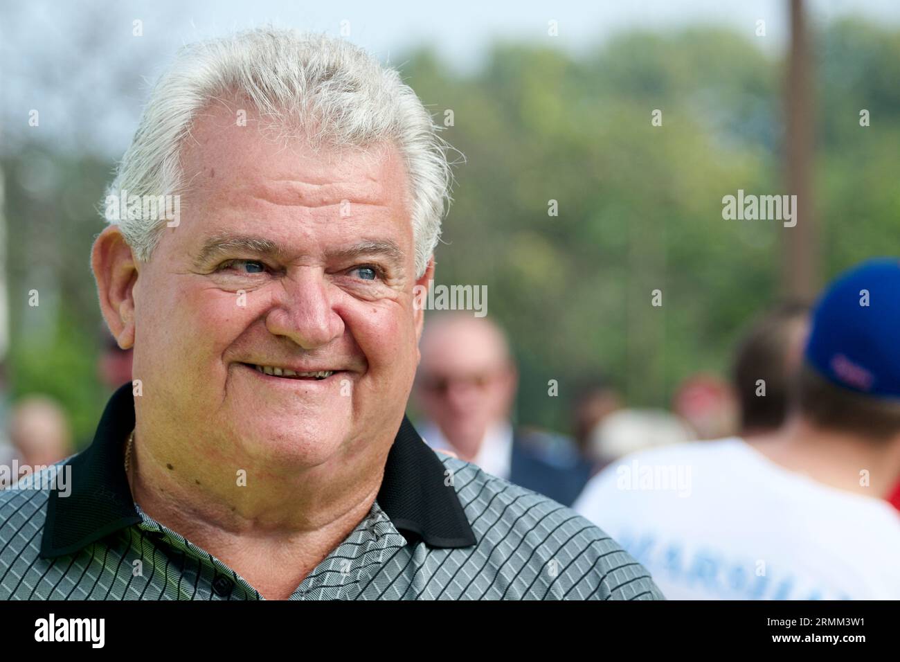 Der Kongressabgeordnete Bob Brady lächelt während der jährlichen Labor Day Parade entlang der Delaware Avenue in Philadelphia, PA, USA am 3. September 2018. Stockfoto