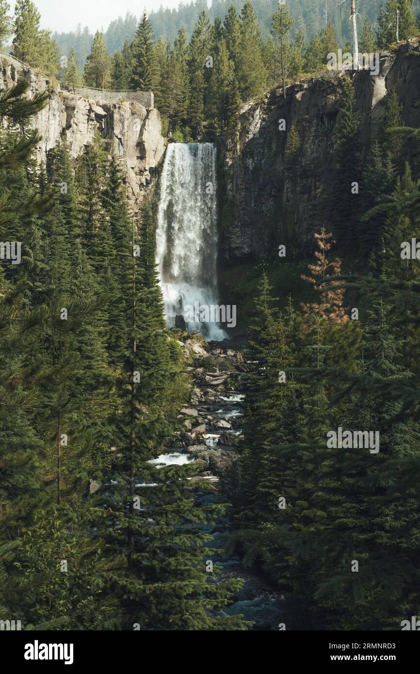 Tumalo Falls - Sommer Stockfoto