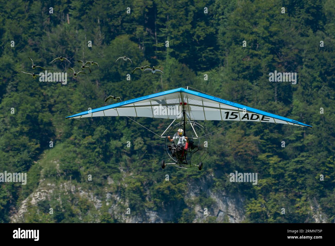 Voler avec Les Oiseaux auf der Zigairmeet Air Show 2023 in Mollis, Schweiz Stockfoto
