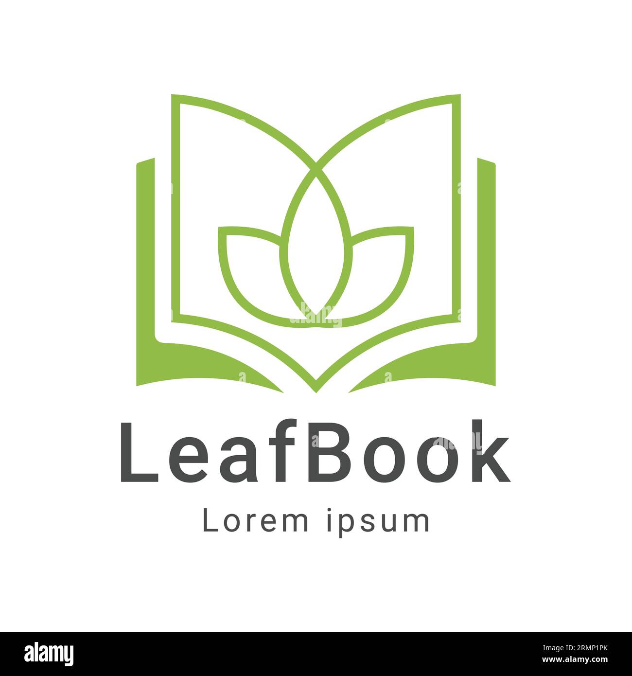 Leaf Book Logo Design Education Leaf Logotyp Stock Vektor