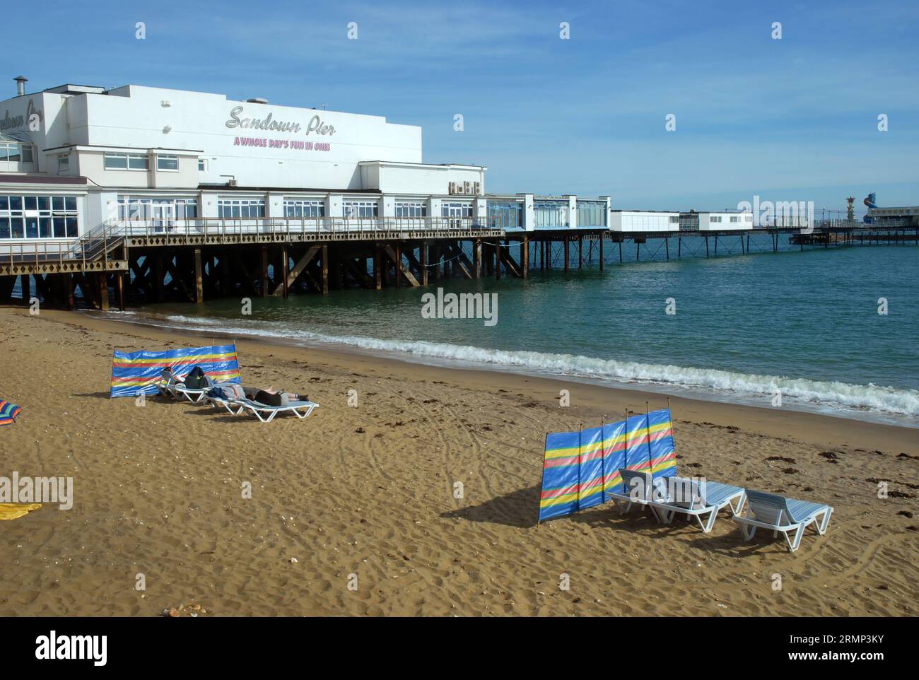 The Culver Pier, Sandown, Isle of Wight, Hampshire, GB. Stockfoto