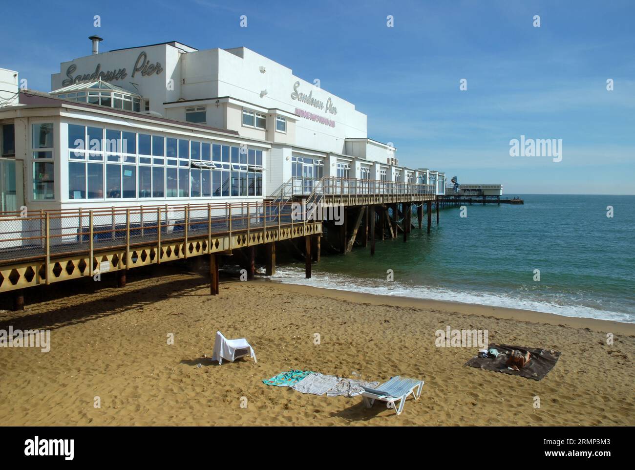 The Culver Pier, Sandown, Isle of Wight, Hampshire, GB. Stockfoto