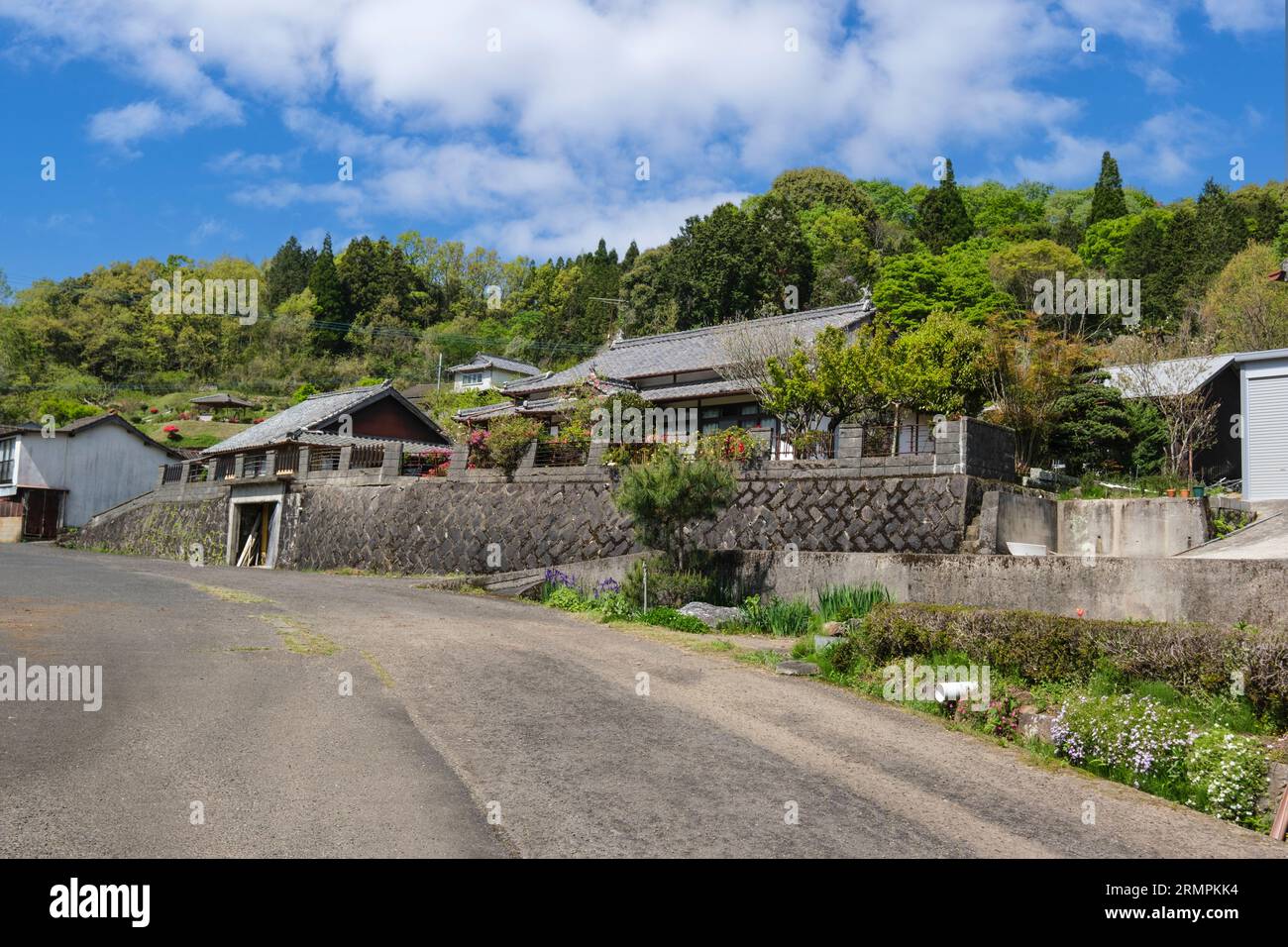 Japan, Kyushu. Landhaus. Präfektur Oita, Stockfoto