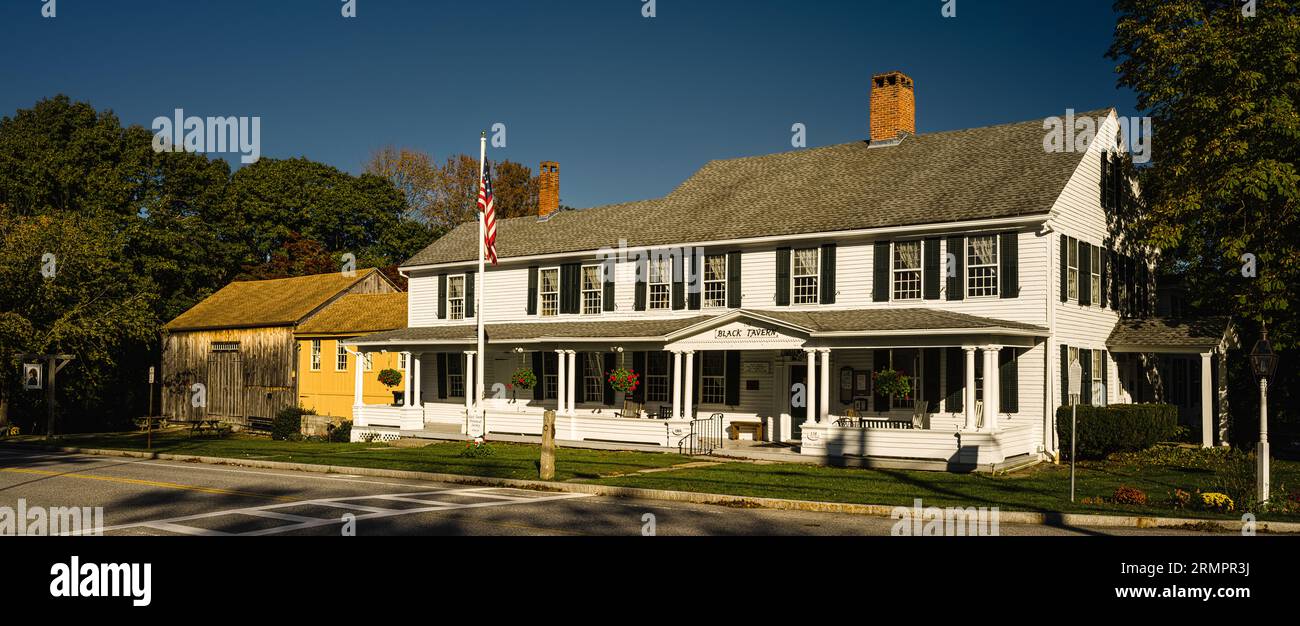 Black Tavern Dudley Hill Historic District   Dudley, Massachusetts, USA Stockfoto