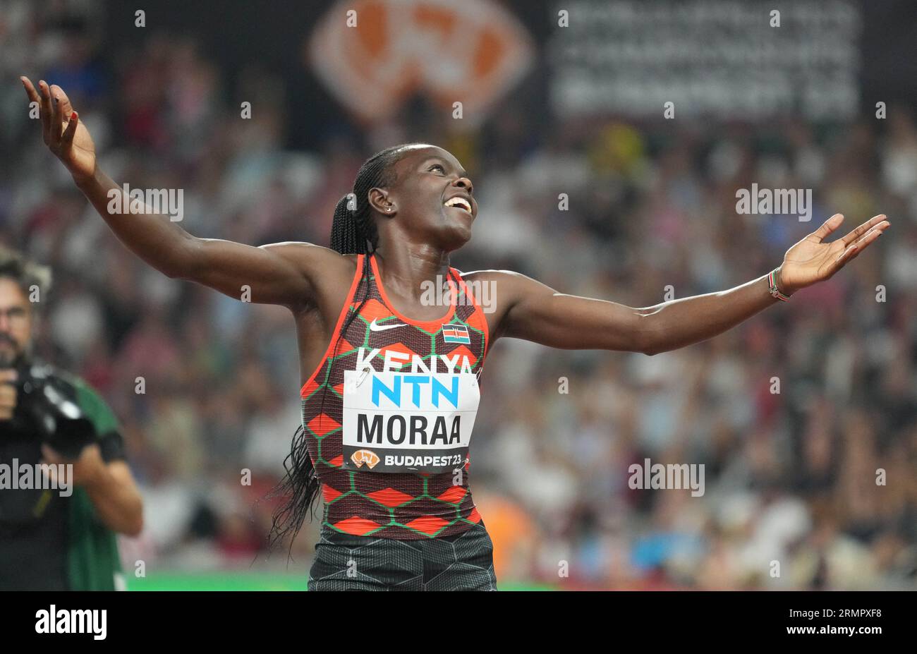 Mary MORAA of KEN Finale 800 METER FRAUEN bei den Weltmeisterschaften 2023 am 27. August 2023 in Nemzeti Atletikai Kozpont in Budapest, Ungarn - Foto Laurent Lairys/ABACAPRESS.COM Stockfoto