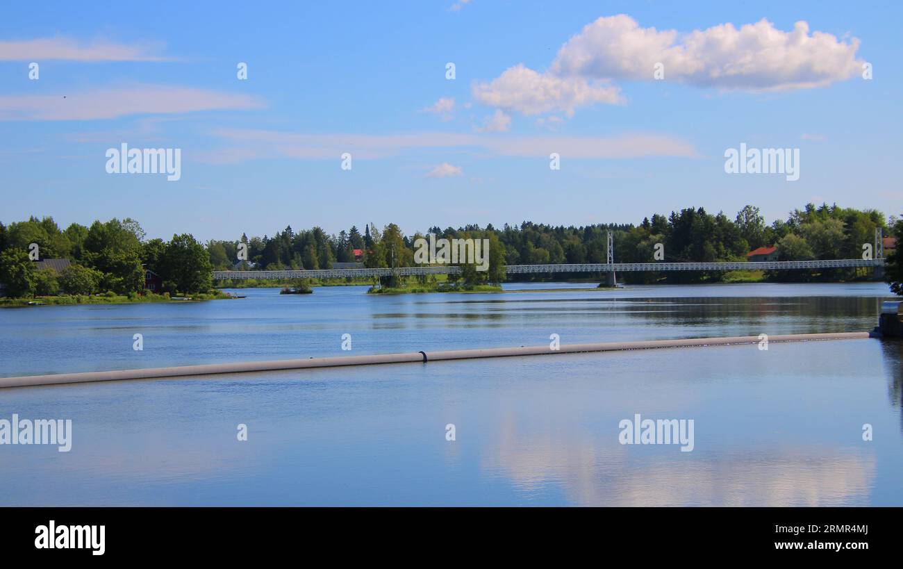 Keikyän riippusilta, Sastamala, Finnland Stockfoto