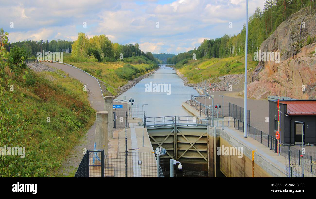 Kimolan kanava, Kouvola-Iitti, Finnland Stockfoto