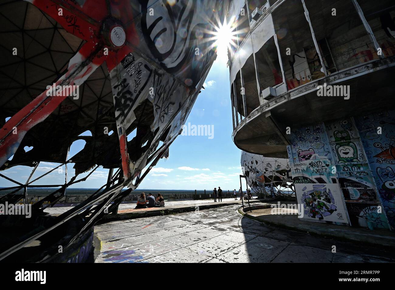 Ehemalige US-Abhörgebäude auf dem Teufelsberg in Grunewald Berlin Stockfoto