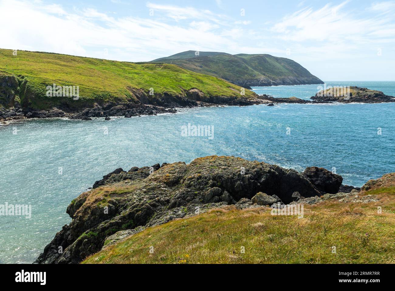 Die malerische Küste an der Nordküste der Halbinsel Llyn in der Nähe von Porth Llanllawen, gwynedd, Wales Stockfoto