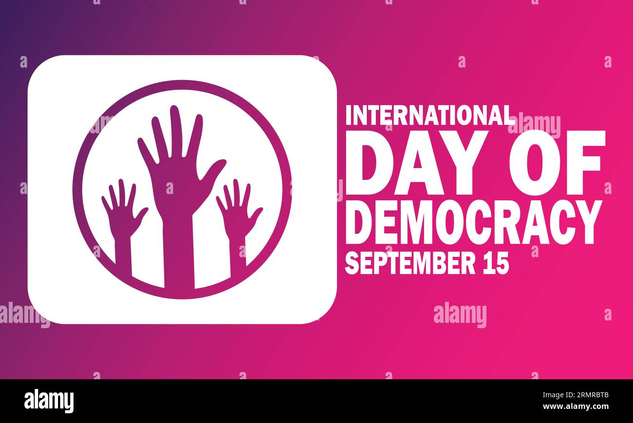 Internationaler Tag der Demokratie Vektor-Illustration. September. Geeignet für Grußkarten, Poster und Banner Stock Vektor
