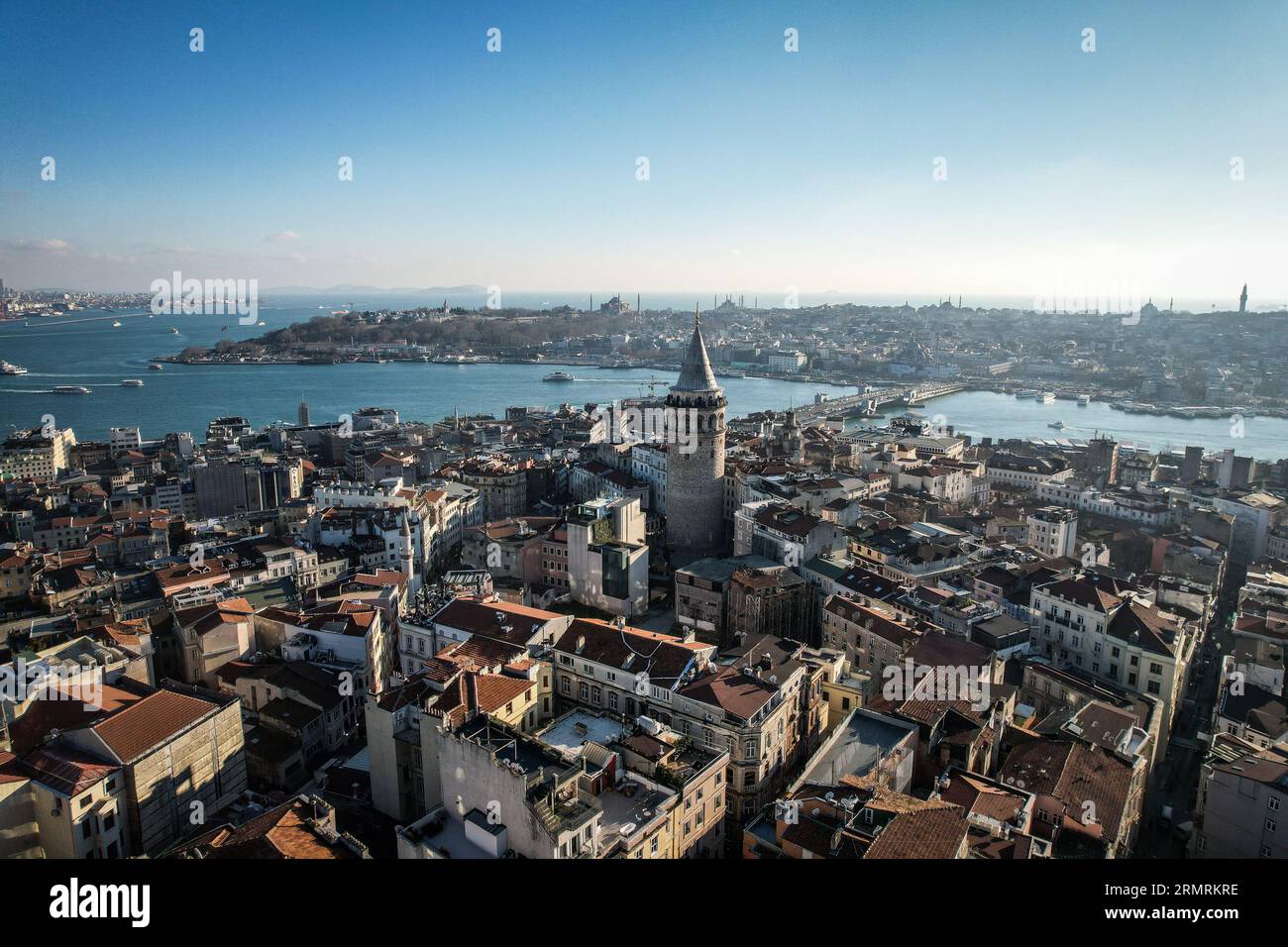 Istanbul Türkei vom Himmel Stockfoto