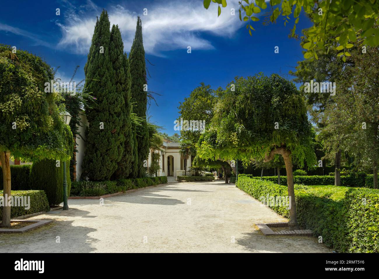 Valencia, Spanien 08-26-2023 Jardines del Real, Jardin de Viveros, Königlicher Garten Stockfoto