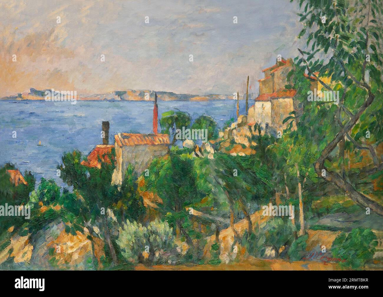 Das Meer in L'Estaque, Paul Cezanne, 1876, Stockfoto