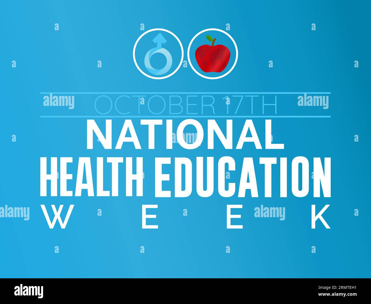 Die National Health Education Week fördert Wissen, Prävention und Einfühlungsvermögen für lebenslange Gesundheit und Wohlbefinden. Vorlage Für Vektorillustration. Stock Vektor