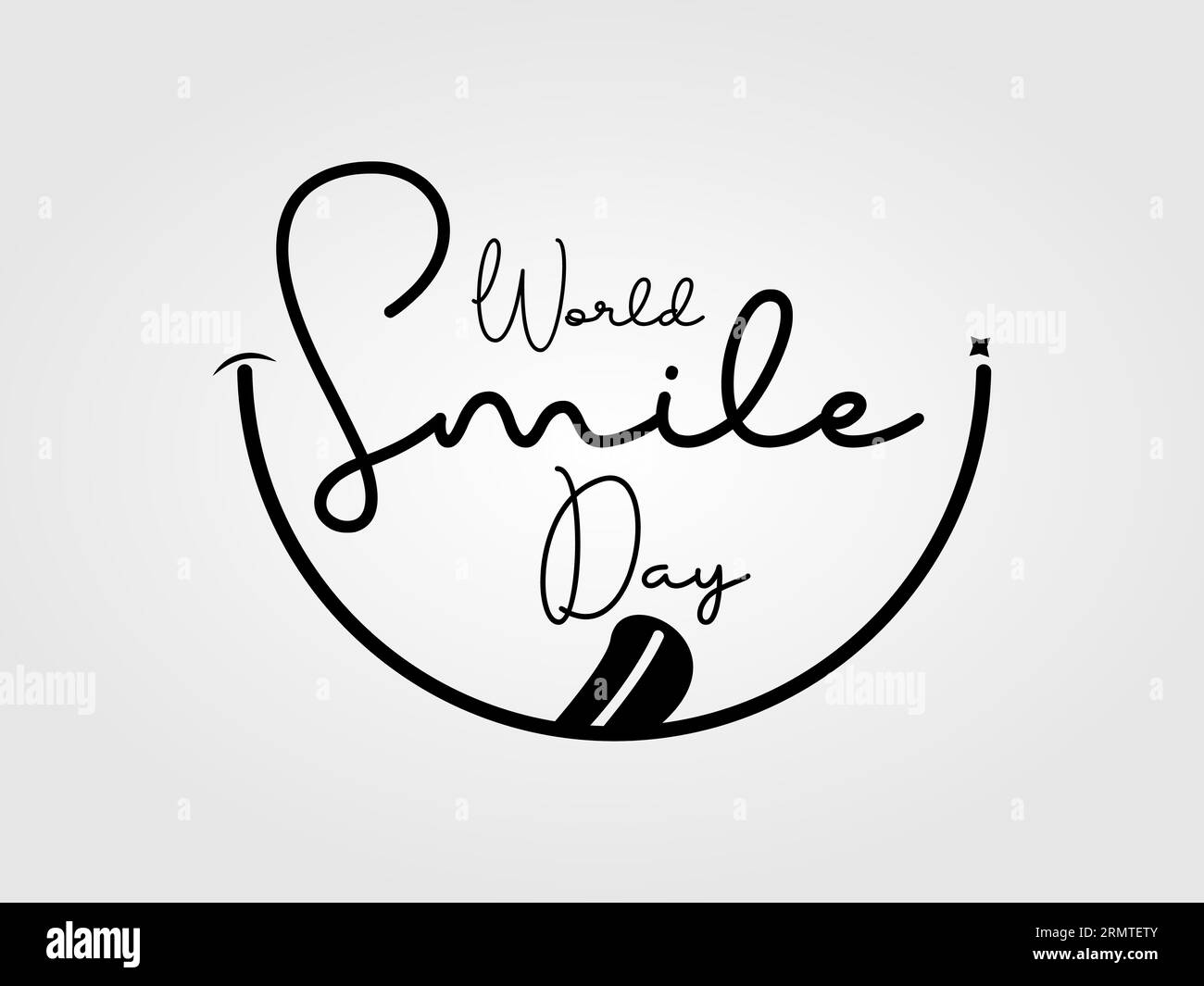 Der Welt-Smile-Tag fördert Lächeln, Lachen und Glück für eine hellere Zukunft. Verbreiten von Freude und Positivität über die Illustration des Globe Vector Stock Vektor