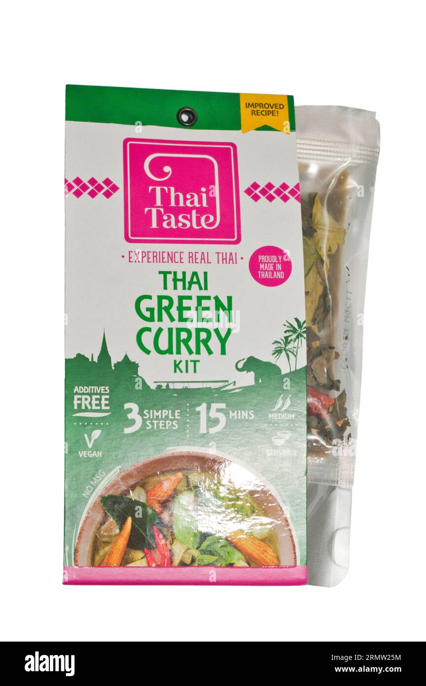 Thai Taste Thai Green Curry Kit Stockfoto