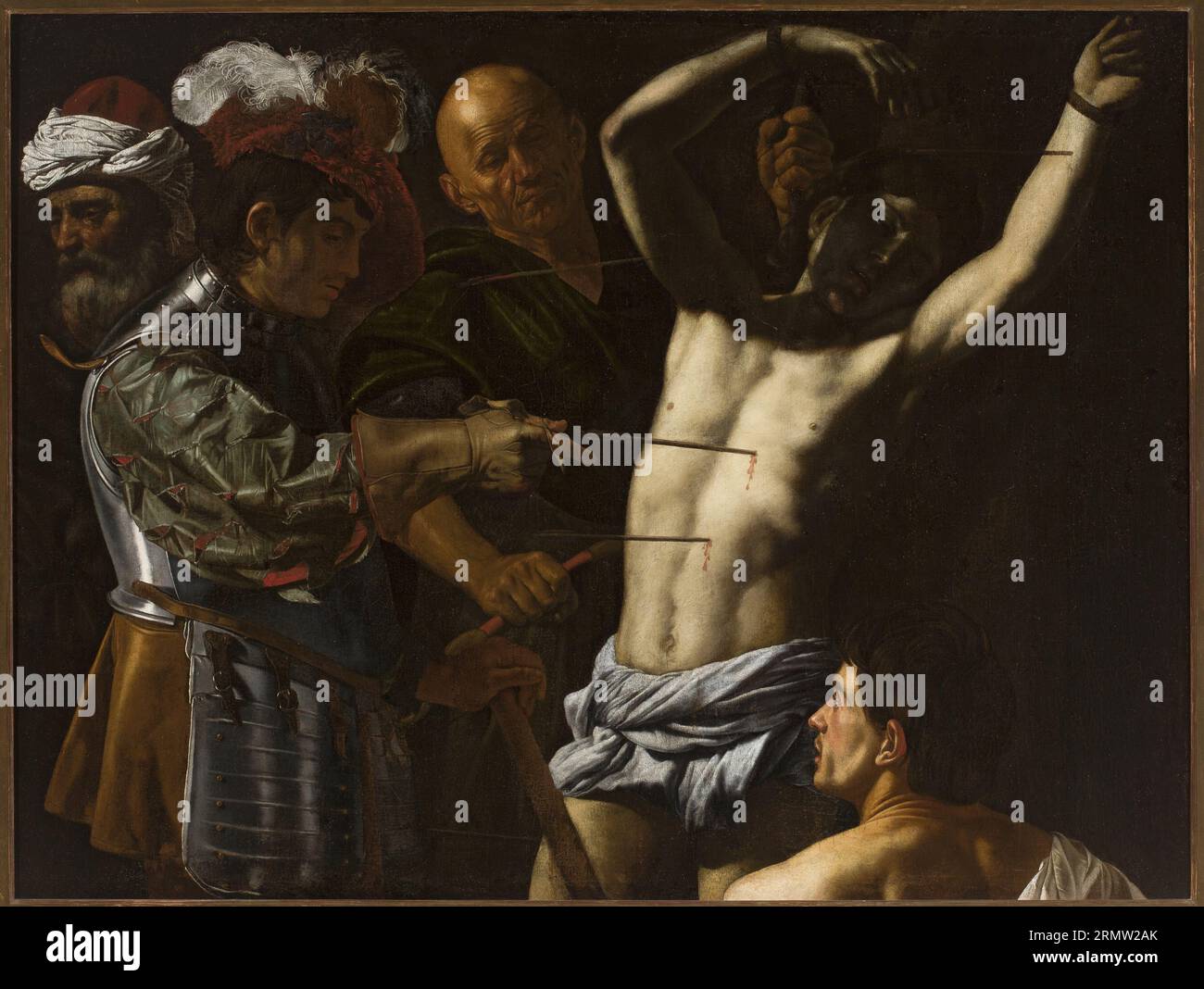 Martyrium des Heiligen Sebastian 1610 von Cecco del Caravaggio Stockfoto