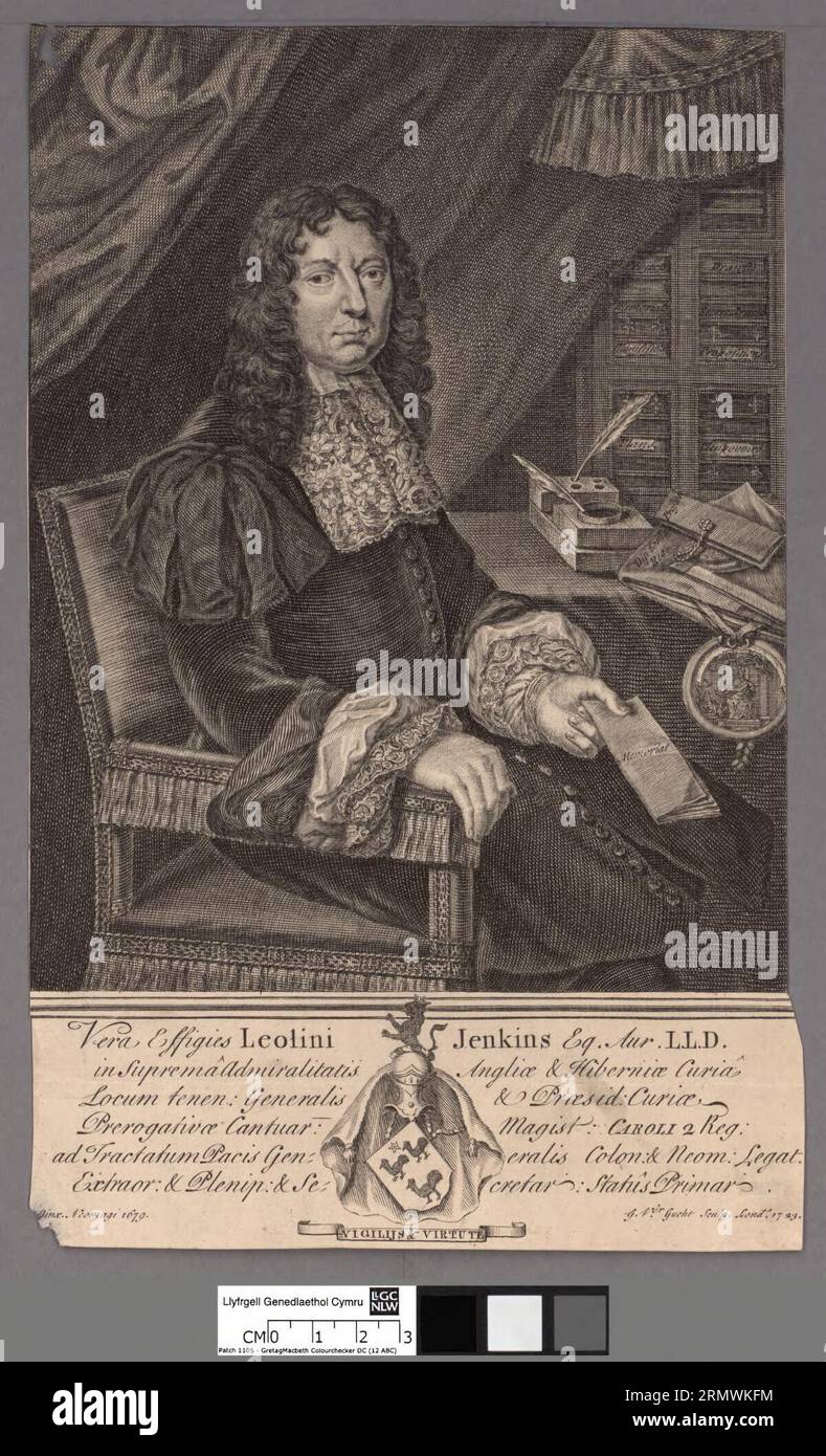 Vera effigies Leolini Jenkins Eq. Aur. LL.D 1723 von Gerard Vandergucht Stockfoto