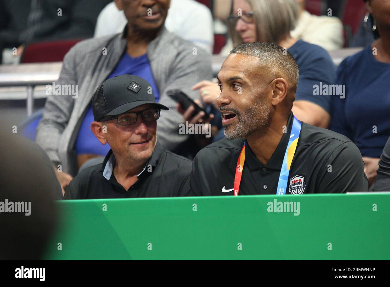 Pasay City, Philippinen. 30. August 2023. NBA Legend und USA Basketball Director Grant Hill während des FIBA Basketball World Cup Gruppenspiels zwischen USA (weiß) und Jordan (schwarz). USA Won 110-62 (Foto: Dennis Jerome Acosta/Pacific Press) Credit: Pacific Press Media Production Corp./Alamy Live News Stockfoto