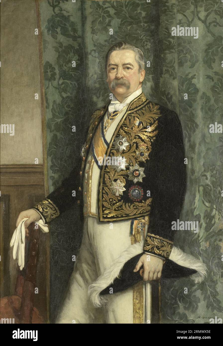 Porträt von Willem Rooseboom (1843–1920), Gouverneur-Generaal (1899–1904) 1905 von Hendrik Haverman Stockfoto