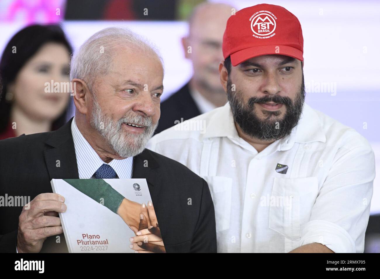 DF - BRASILIA - 08/30/2023 - BRASILIA, III INTERCONSELHOS FORUM - der Präsident der republik, Luiz Inacio Lula da Silva, während der Zeremonie des III Interconselhos Forums am Mittwoch, den 30. August. Foto: Mateus Bonomi/AGIF Stockfoto