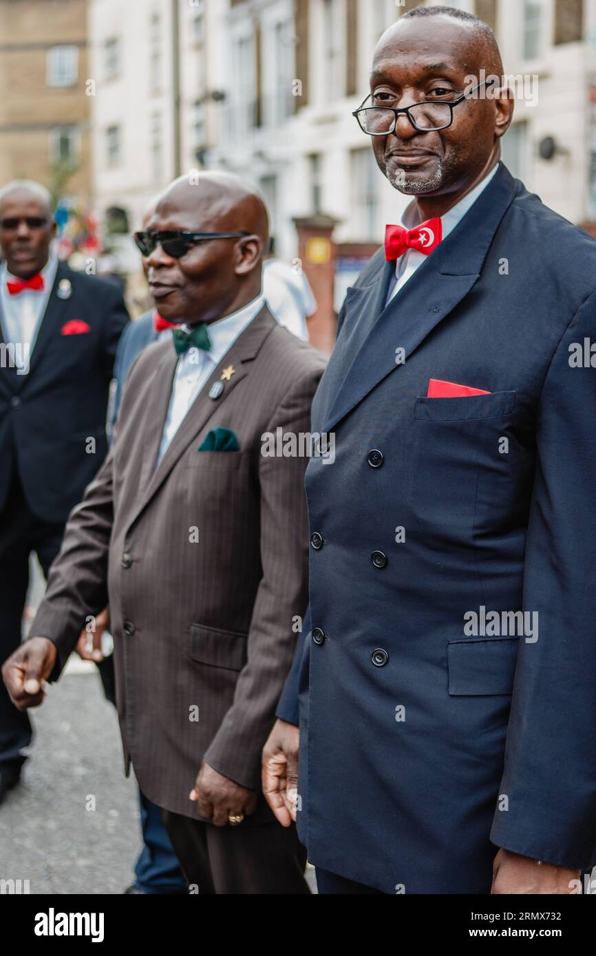 Nation of Islam am Notting Hill Carnival in London. Stockfoto