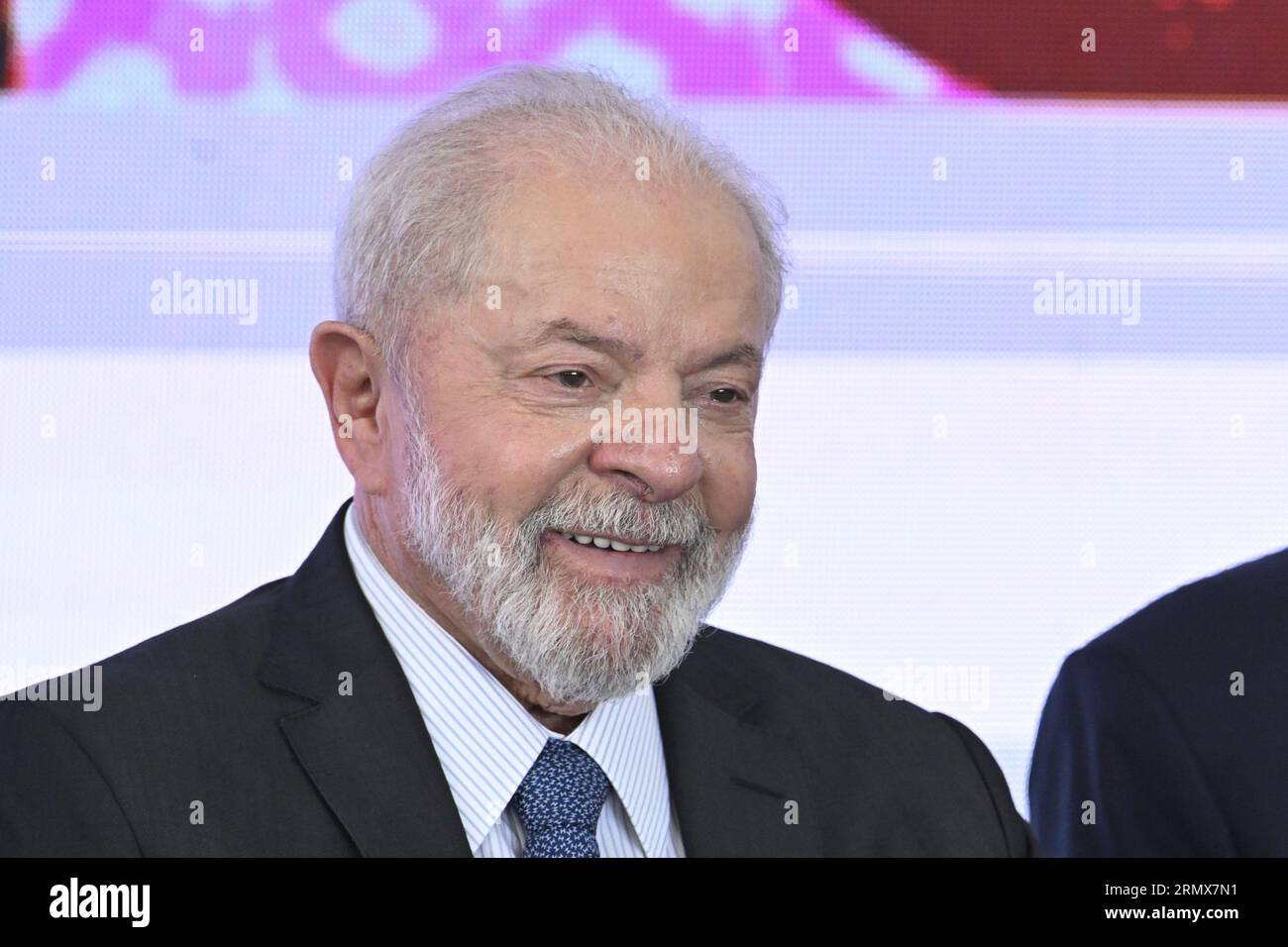 DF - BRASILIA - 08/30/2023 - BRASILIA, III INTERCONSELHOS FORUM - der Präsident der republik, Luiz Inacio Lula da Silva, während der Zeremonie des III Interconselhos Forums am Mittwoch, den 30. August. Foto: Mateus Bonomi/AGIF/SIPA USA Stockfoto