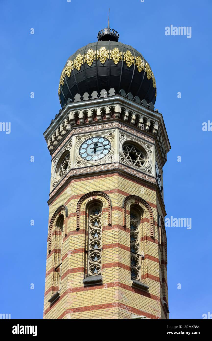 Die Synagoge der Dohány-Straße, auch als große Synagoge oder Tabakgasse-Synagoge bekannt. 7. Bezirk, Budapest, Ungarn, Europa, Dohány utcai zsinagóga Stockfoto