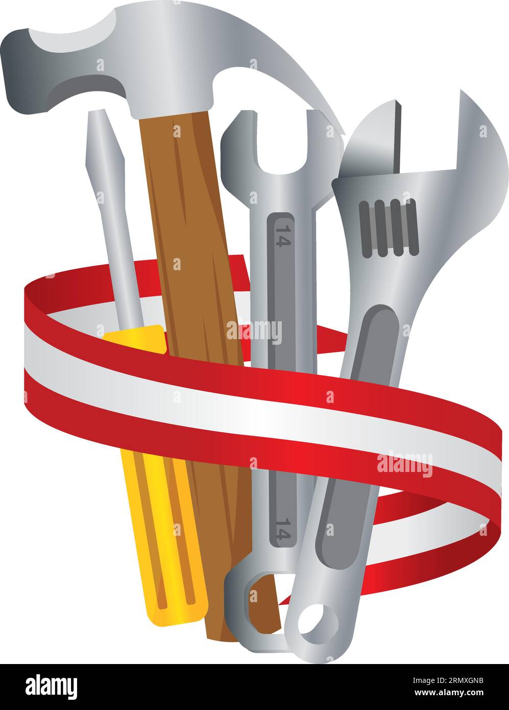 Isolierte Gruppe von Konstruktionswerkzeugen Symbol Vektor Stock Vektor