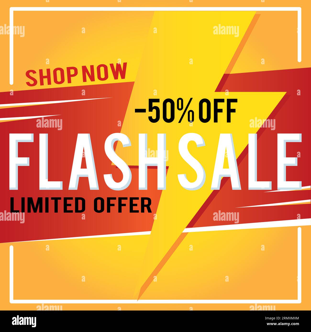 Farbige Flash-Verkaufsvorlage mit Text Vektor Stock Vektor