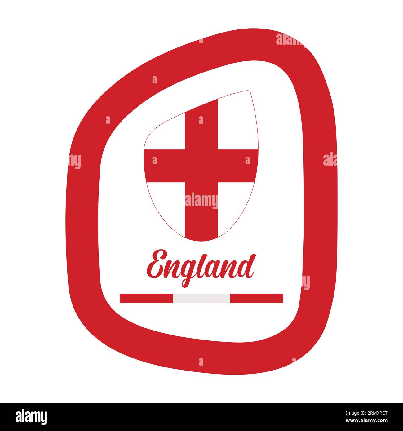 England-Flagge mit abstraktem Logo-Rahmen, Vektor-Illustration abstraktes editierbares Bild Stock Vektor