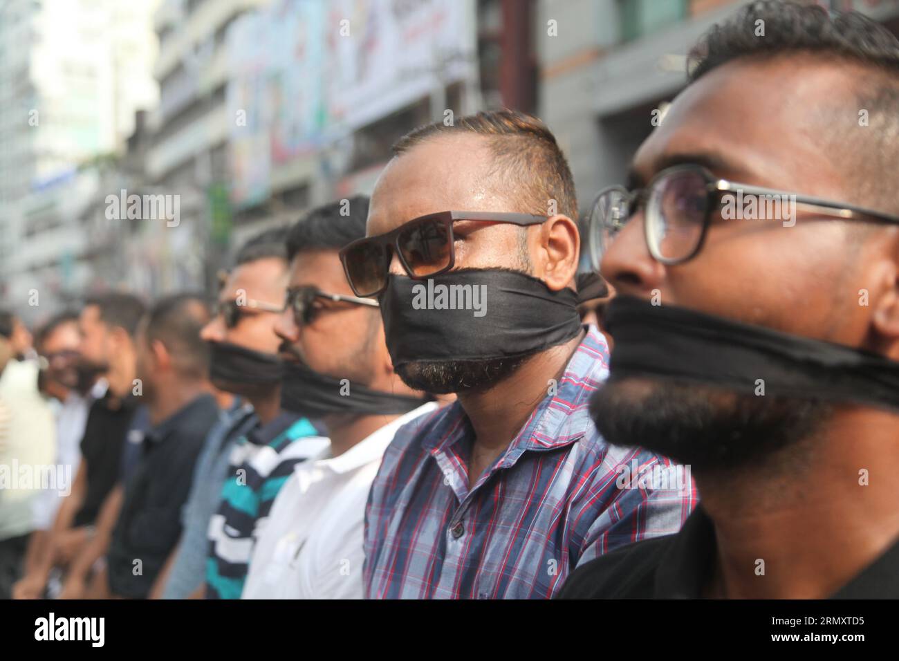 Dhaka Bangladesch 30. August 2023.die Oppositionsparteien Dhaka Metropolitan North und South BNP organisierten heute eine Menschenkette in der Hauptstadt Stockfoto