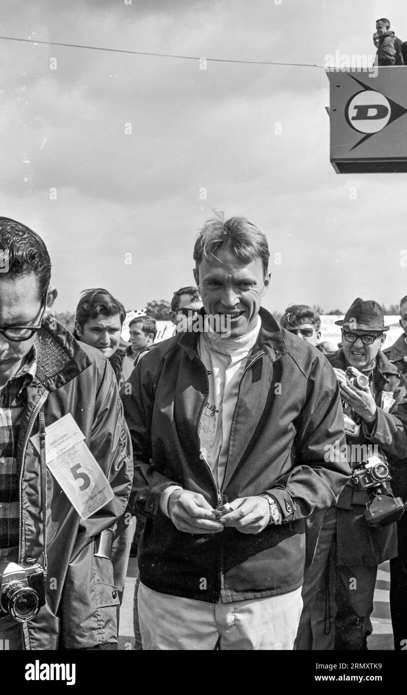 Dan Gurney beim Watkins Glen F1 Grand Prix 1967 Stockfoto