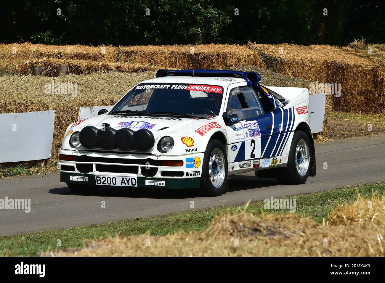 Alister McRae, Ford RS200, 50 Jahre WRC, World Rally Championship, Eine Auswahl der weltweit besten und erfolgreichsten WRC-Autos, die die Bühne zeigen Stockfoto