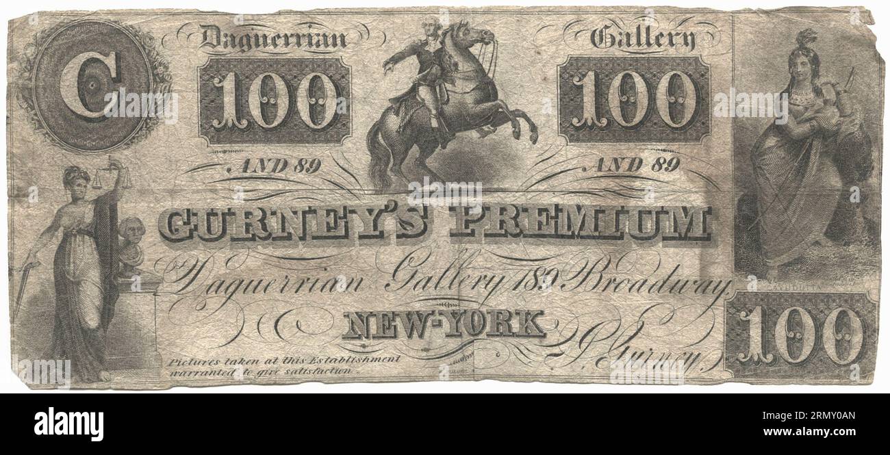 Jeremiah Gurney - Advertising Handbill, CA 1850 Stockfoto