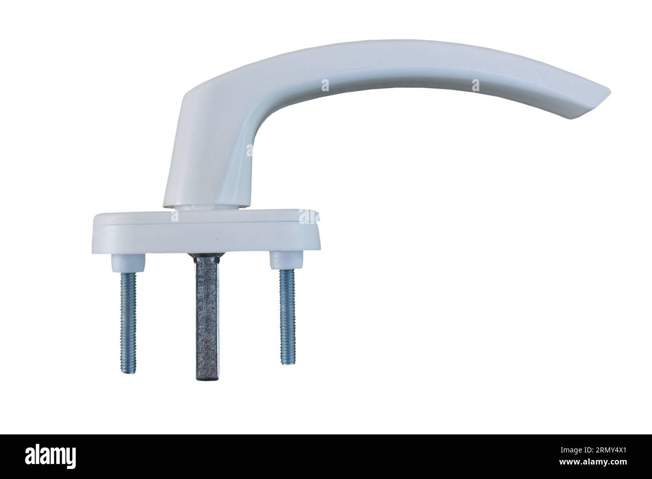 Fenstergriff isolierten auf weißen Hintergrund Stockfoto