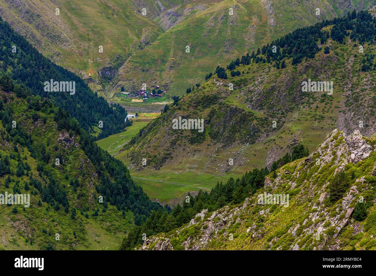 Wanderwege durch die Schluchten von Tusheti, Georgia Stockfoto