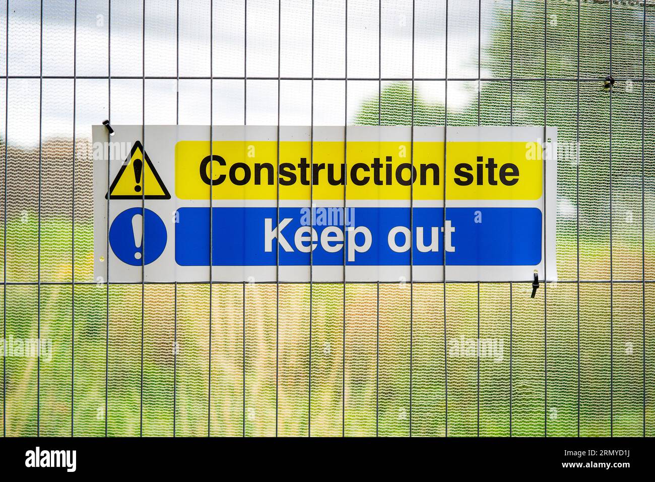 Baustelle fernzuhalten Zeichen Stockfoto